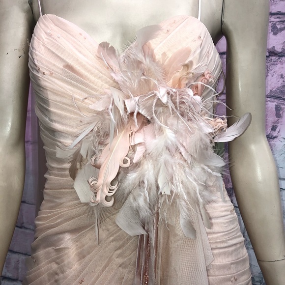 MIGNON strapless or with strap Powder pink long evening gown - Picture 5 of 17